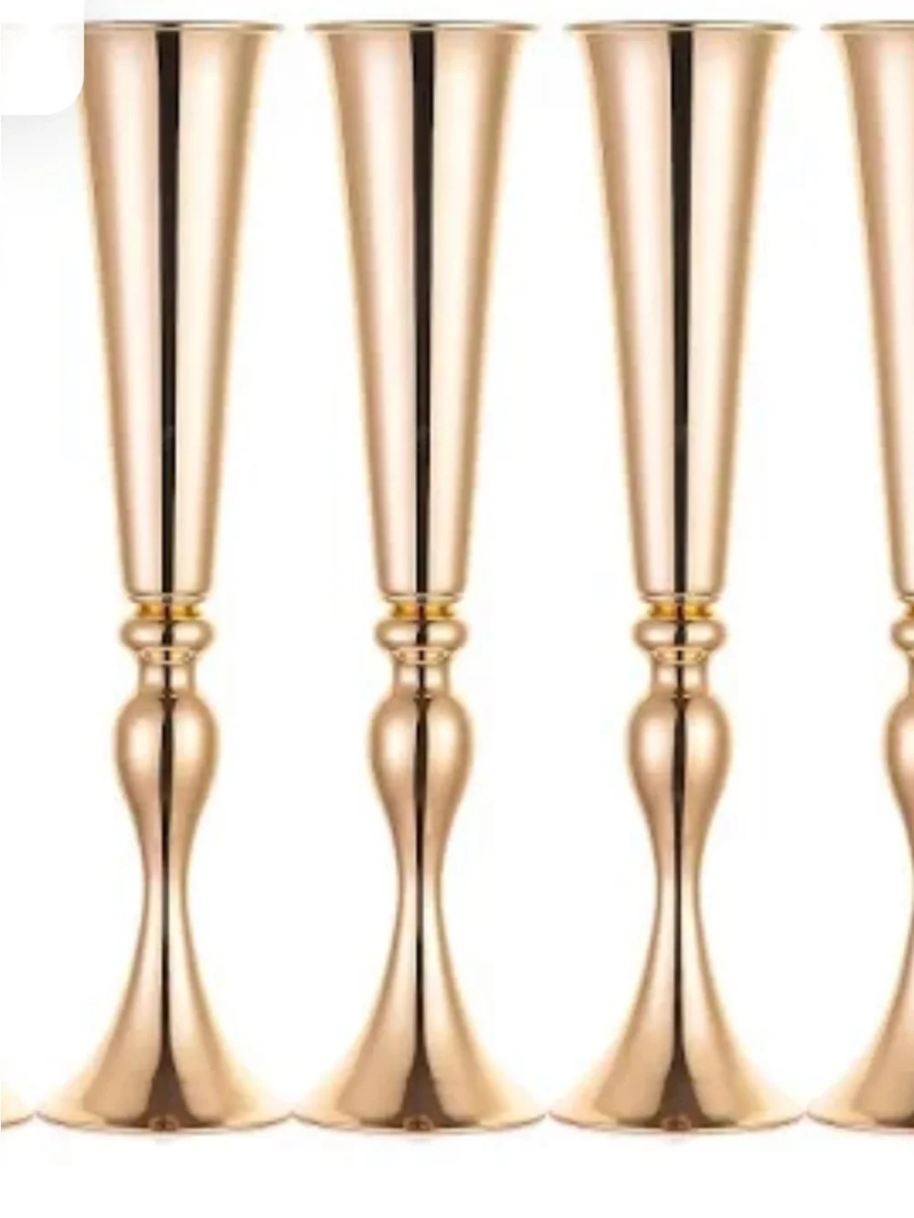 6 Gold Tall Table 31 inch Vase -florals not included